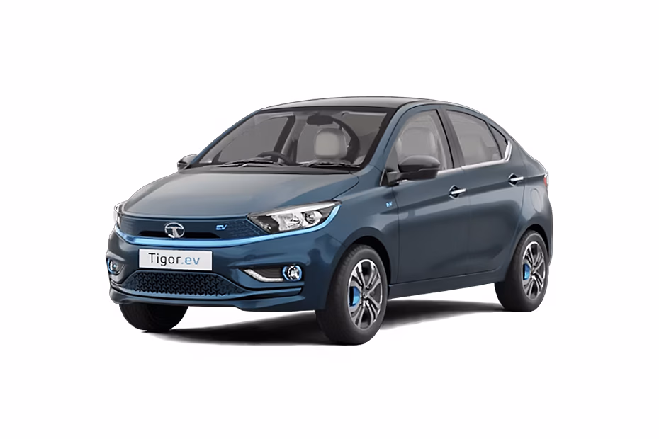 Tata Motors Tigor EV in Signature Teal Blue With Dual Tone